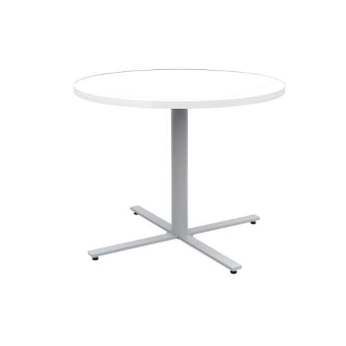 JURNI Mesa de Café de 36" con Tapa Redonda, Blanco de Diseñador